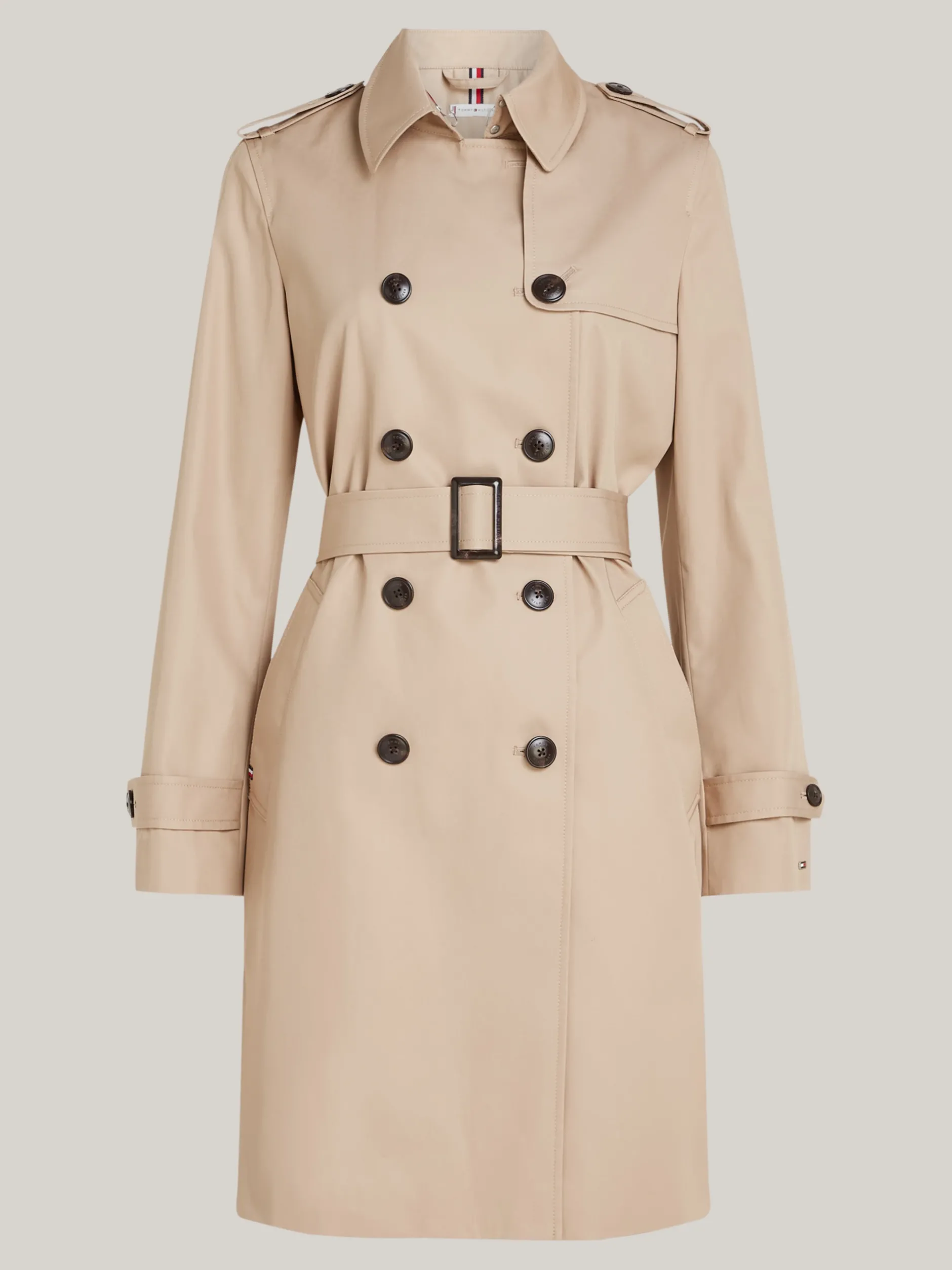 Kurtki & Płaszcze*Tommy Hilfiger Nieprzemakalny Trencz O Wąskim Kroju BEIGE