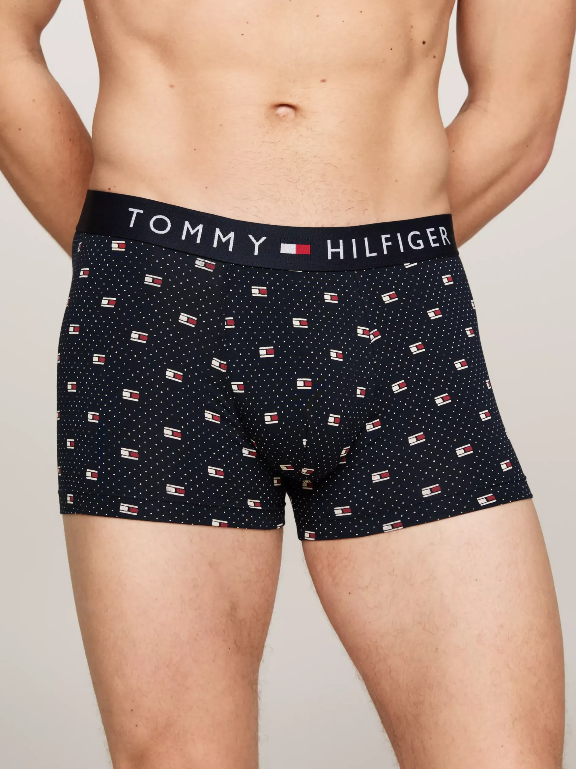 Kąpielówki|Bielizna*Tommy Hilfiger Obcisłe Bokserki TH Original Z Nadrukiem POLKA DOT FLAG GEO DESERT SKY