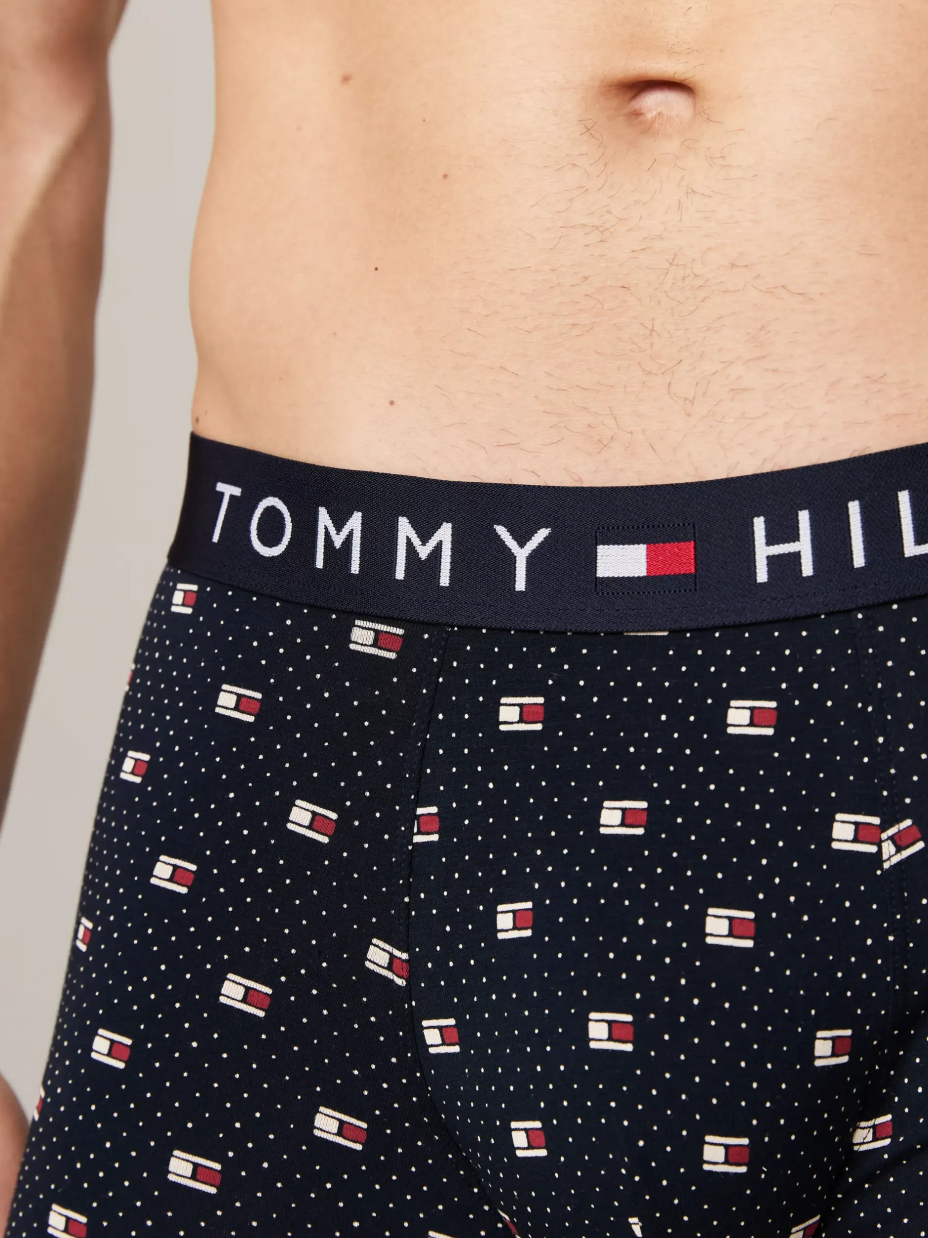 Kąpielówki|Bielizna*Tommy Hilfiger Obcisłe Bokserki TH Original Z Nadrukiem POLKA DOT FLAG GEO DESERT SKY