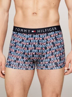 Kąpielówki|Bielizna*Tommy Hilfiger Obcisłe Bokserki TH Original Z Nadrukiem MONOTYPE LOGO ALLOVER DESERT SKY