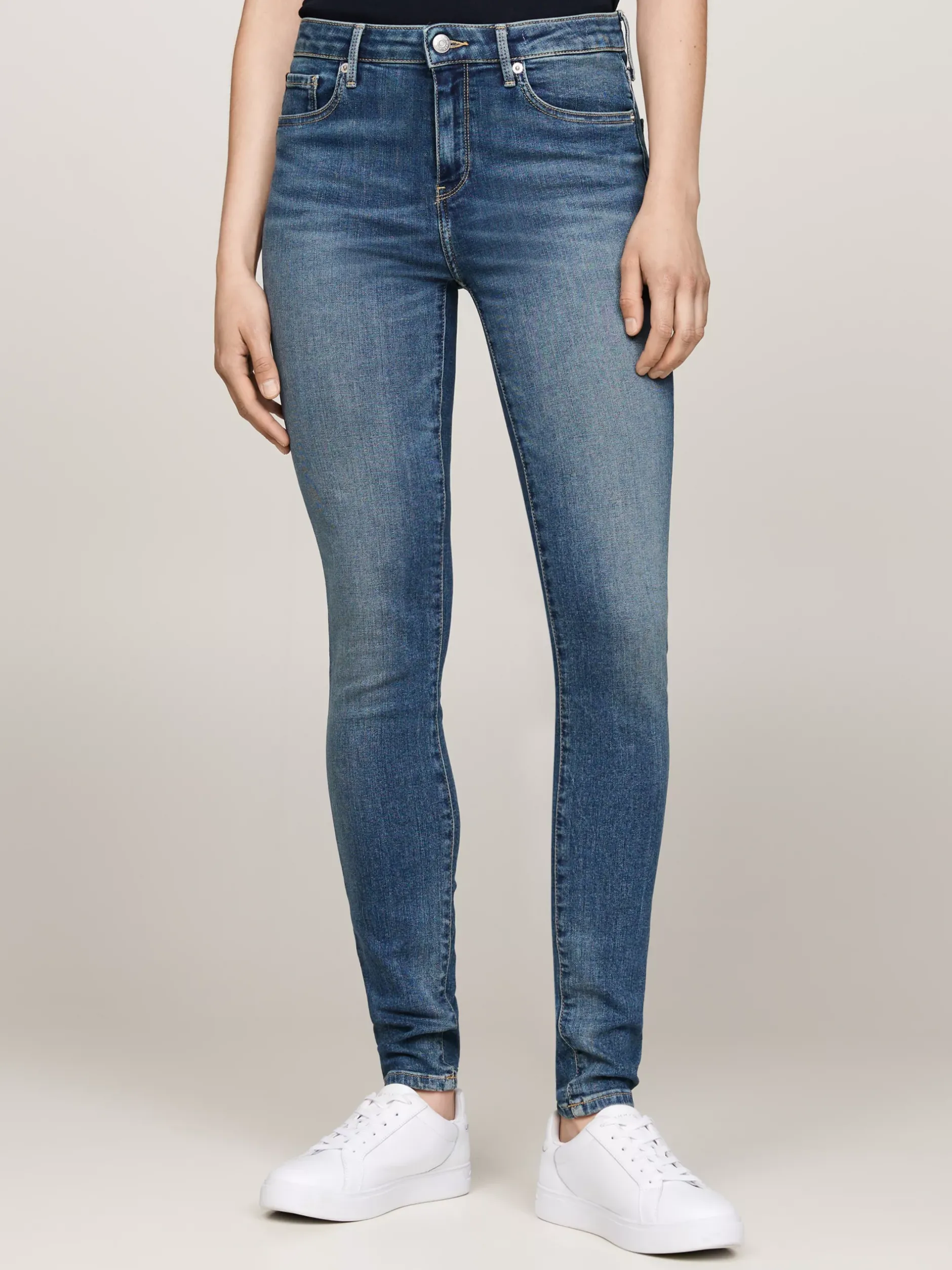 Jeansy*Tommy Hilfiger Obcisłe Jeansy Como Ze średnim Stanem PAT