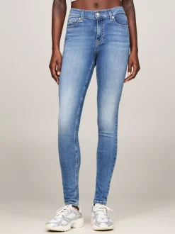 Jeansy*Tommy Hilfiger Obcisłe Jeansy Nora Z Efektem Wyblaknięcia DENIM MEDIUM