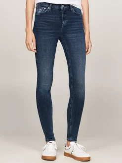 Jeansy*Tommy Hilfiger Obcisłe Jeansy Nora Z Efektem Wyblaknięcia DENIM DARK