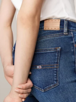 Jeansy*Tommy Hilfiger Obcisłe Jeansy Nora Z Zamkami DENIM MEDIUM