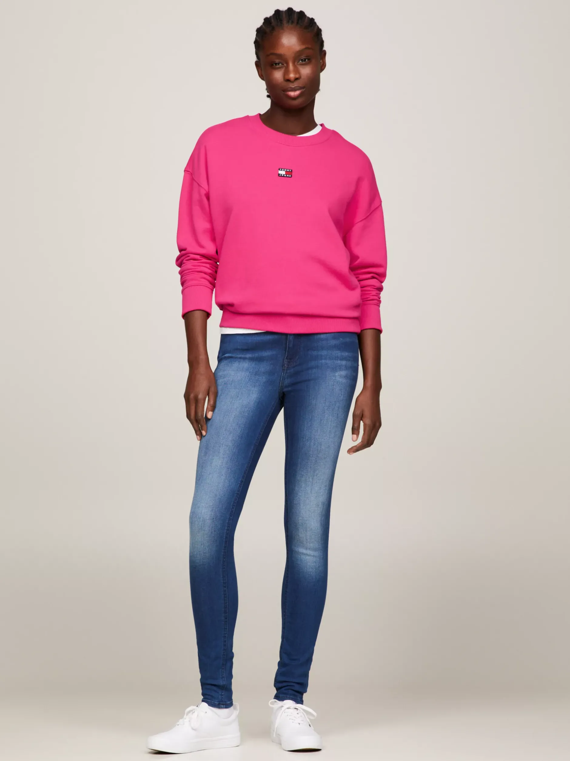 Jeansy*Tommy Hilfiger Obcisłe Jeansy Nora Ze średnim Stanem NEW NICEVILLE MID BLUE STRETCH