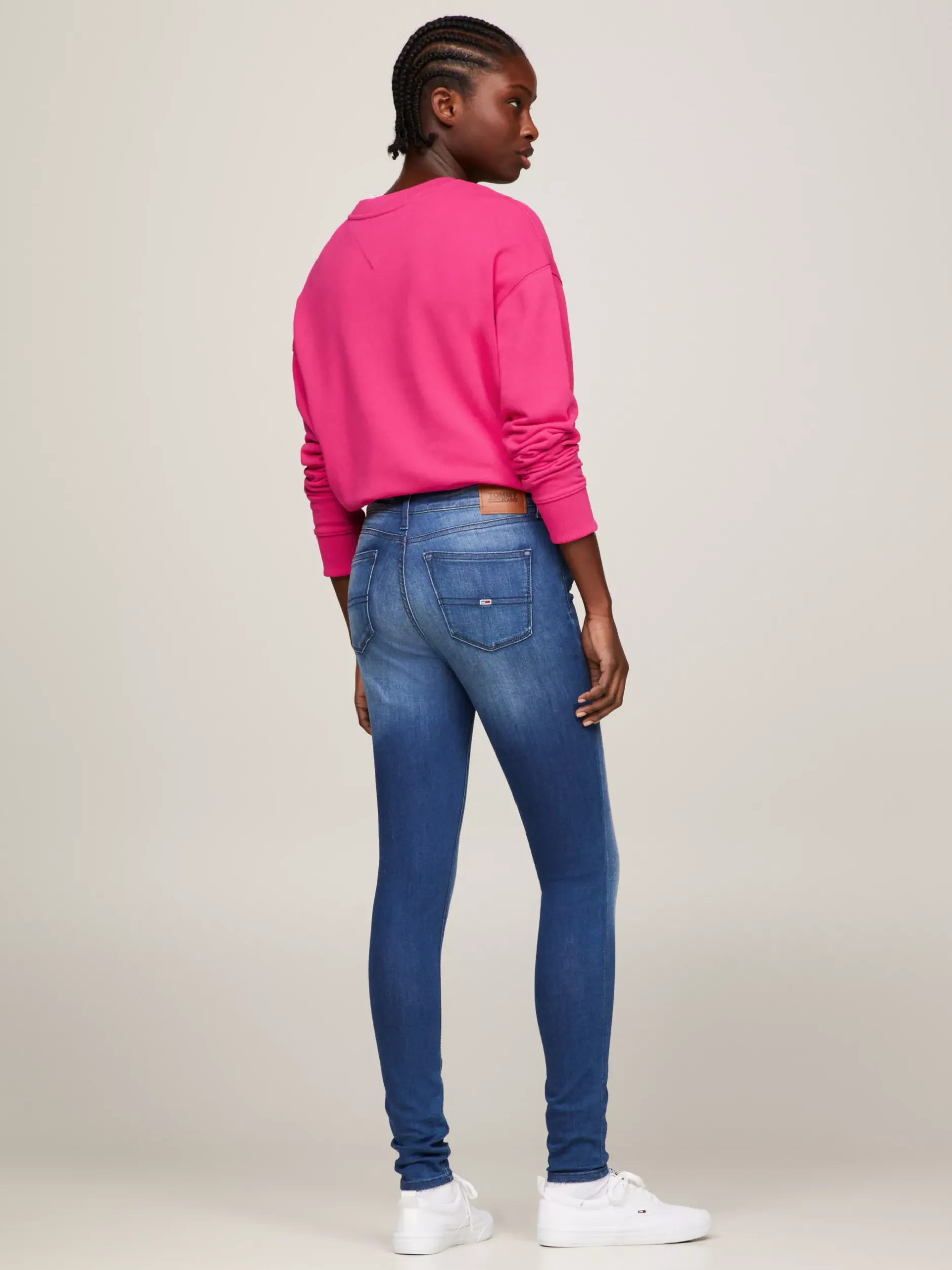 Jeansy*Tommy Hilfiger Obcisłe Jeansy Nora Ze średnim Stanem NEW NICEVILLE MID BLUE STRETCH