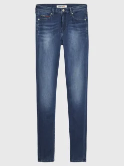 Jeansy*Tommy Hilfiger Obcisłe Jeansy Nora Ze średnim Stanem NEW NICEVILLE MID BLUE STRETCH
