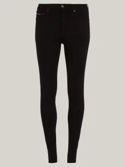 Jeansy*Tommy Hilfiger Obcisłe Jeansy Nora Ze średnim Stanem STATEN BLACK STRETCH