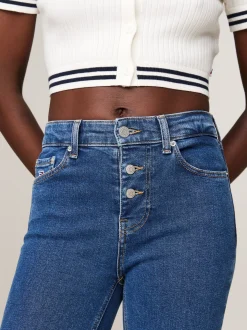 Jeansy*Tommy Hilfiger Obcisłe Jeansy Nora Ze średnim Stanem DENIM MEDIUM