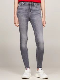 Jeansy*Tommy Hilfiger Obcisłe Jeansy Nora Ze średnim Stanem DENIM BLACK