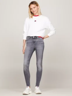 Jeansy*Tommy Hilfiger Obcisłe Jeansy Nora Ze średnim Stanem DENIM BLACK