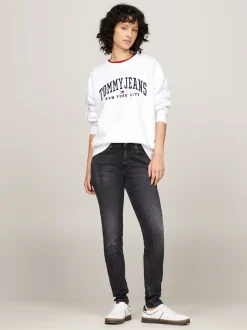 Jeansy*Tommy Hilfiger Obcisłe Jeansy Nora Ze średnim Stanem DENIM BLACK
