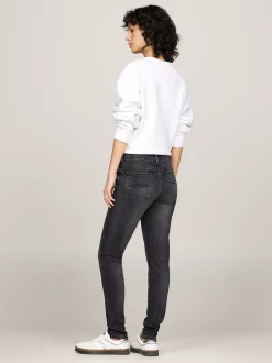 Jeansy*Tommy Hilfiger Obcisłe Jeansy Nora Ze średnim Stanem DENIM BLACK