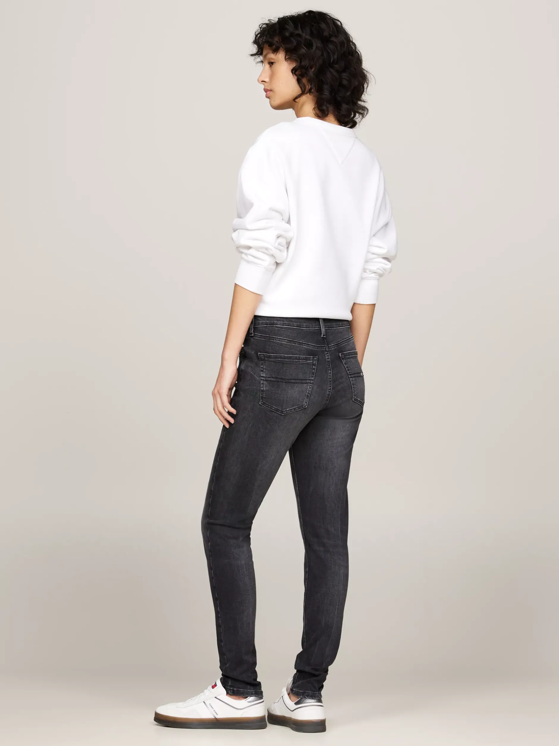 Jeansy*Tommy Hilfiger Obcisłe Jeansy Nora Ze średnim Stanem DENIM BLACK