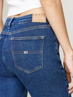 Jeansy*Tommy Hilfiger Obcisłe Jeansy Nora Ze Szwami Z Przodu DENIM MEDIUM