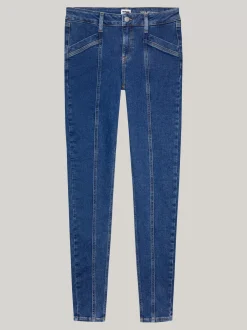 Jeansy*Tommy Hilfiger Obcisłe Jeansy Nora Ze Szwami Z Przodu DENIM MEDIUM