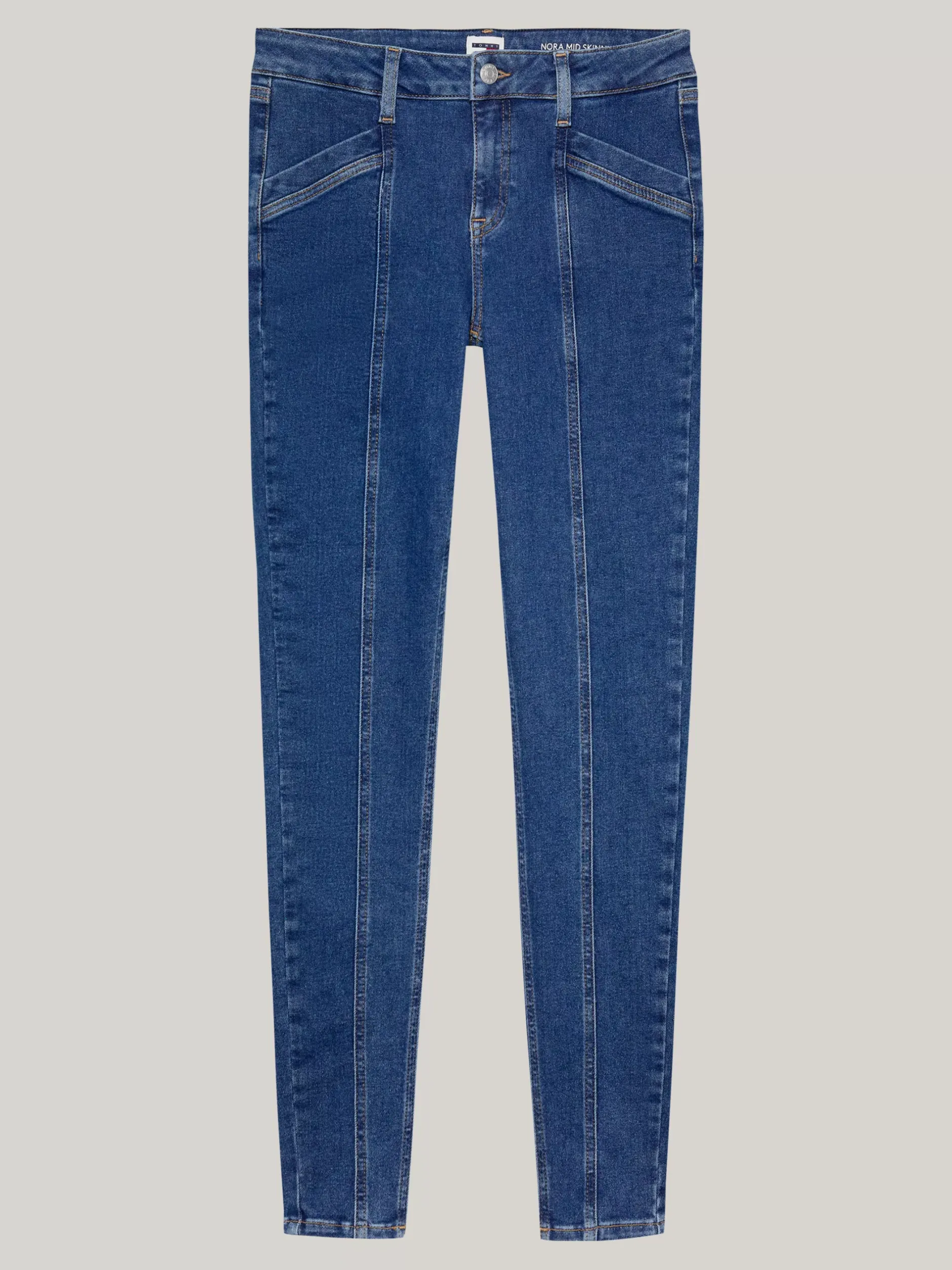 Jeansy*Tommy Hilfiger Obcisłe Jeansy Nora Ze Szwami Z Przodu DENIM MEDIUM
