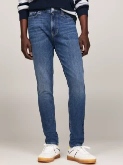 Jeansy*Tommy Hilfiger Obcisłe Jeansy Simon Z Efektem Wyblaknięcia DENIM DARK