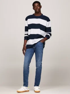 Jeansy*Tommy Hilfiger Obcisłe Jeansy Simon Z Efektem Wyblaknięcia DENIM DARK