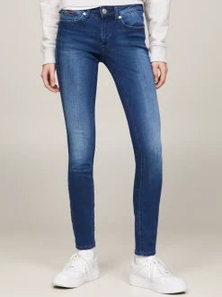Jeansy*Tommy Hilfiger Obcisłe Jeansy Sophie Z Niskim Stanem NEW NICEVILLE MID BLUE STRETCH