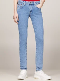 Jeansy*Tommy Hilfiger Obcisłe Jeansy Sophie Z Niskim Stanem DENIM MEDIUM