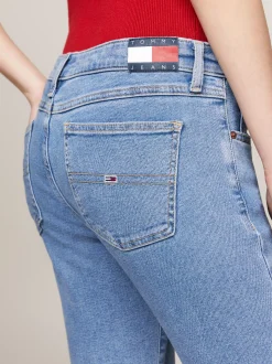 Jeansy*Tommy Hilfiger Obcisłe Jeansy Sophie Z Niskim Stanem DENIM MEDIUM