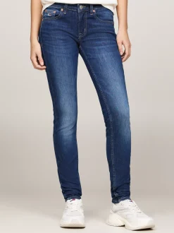 Jeansy*Tommy Hilfiger Obcisłe Jeansy Sophie Z Niskim Stanem DENIM DARK