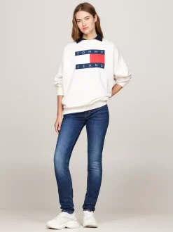 Jeansy*Tommy Hilfiger Obcisłe Jeansy Sophie Z Niskim Stanem DENIM DARK