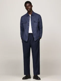 Garnitury I Kostiumy|Kurtki & Płaszcze*Tommy Hilfiger Ocieplana Flanelowa Kurtka Koszulowa BLUE