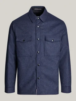 Garnitury I Kostiumy|Kurtki & Płaszcze*Tommy Hilfiger Ocieplana Flanelowa Kurtka Koszulowa BLUE