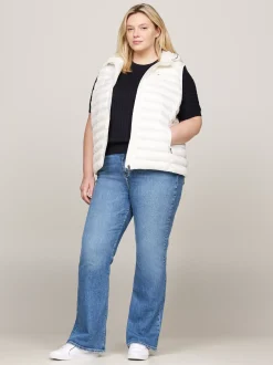 Kurtki & Płaszcze*Tommy Hilfiger Ocieplana Kamizelka Curve Signature ANCIENT WHITE