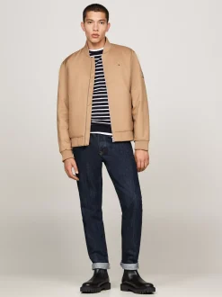 Kurtki & Płaszcze|Bomberki*Tommy Hilfiger Ocieplana Kurtka Bomber SAFARI CANVAS