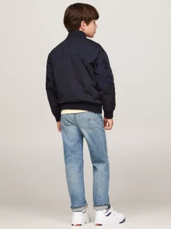 Kurtki*Tommy Hilfiger Ocieplana Kurtka Bomber Z Logo Hilfiger Monotype DESERT SKY