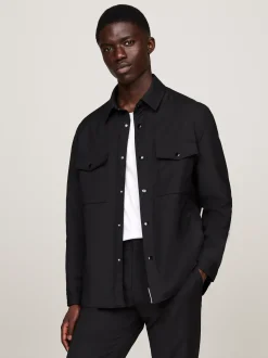 Garnitury I Kostiumy|Kurtki & Płaszcze*Tommy Hilfiger Ocieplana Kurtka Koszulowa BLACK