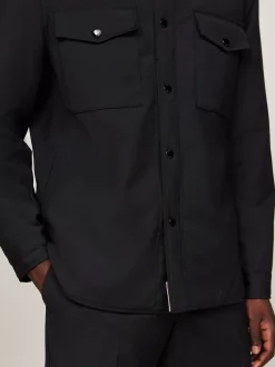 Garnitury I Kostiumy|Kurtki & Płaszcze*Tommy Hilfiger Ocieplana Kurtka Koszulowa BLACK