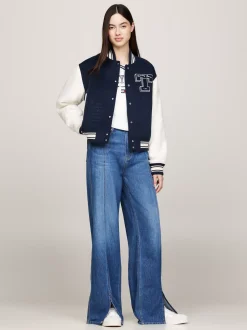 Kurtki & Płaszcze*Tommy Hilfiger Ocieplana Kurtka Letterman Tommy Prep Luxe DARK NIGHT NAVY