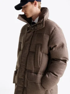 Kurtki & Płaszcze*Tommy Hilfiger Ocieplana Kurtka O Kroju Oversize Z Kapturem BROWN
