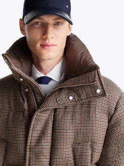 Kurtki & Płaszcze*Tommy Hilfiger Ocieplana Kurtka O Kroju Oversize Z Kapturem BROWN