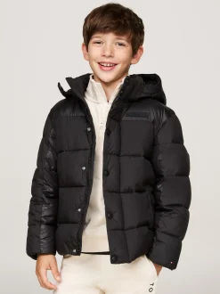 Kurtki*Tommy Hilfiger Ocieplana Kurtka O Luźnym Kroju BLACK