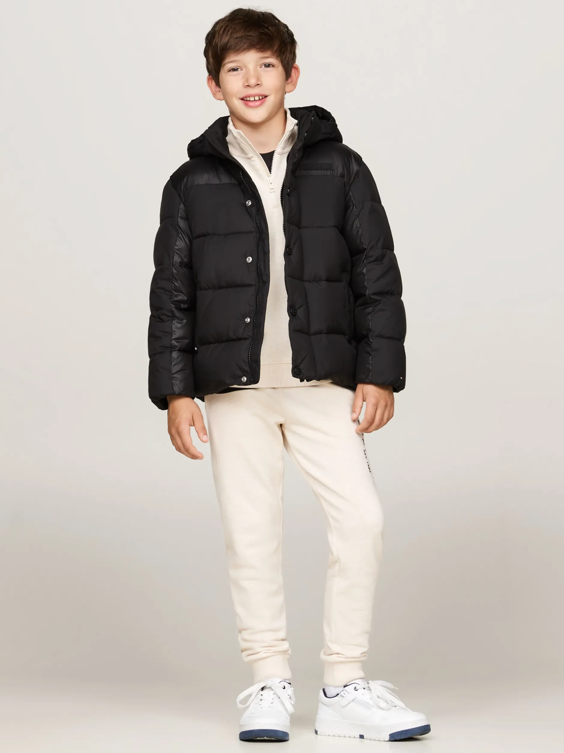 Kurtki*Tommy Hilfiger Ocieplana Kurtka O Luźnym Kroju BLACK