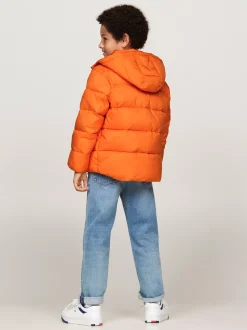 Kurtki*Tommy Hilfiger Ocieplana Kurtka O Luźnym Kroju ORANGE THUNDER