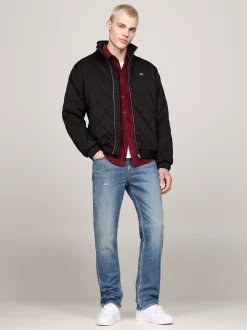 Kurtki & Płaszcze*Tommy Hilfiger Ocieplana Kurtka Z Pikowaniem W Romby BLACK