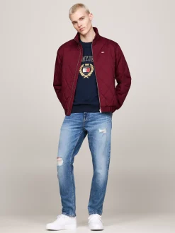 Kurtki & Płaszcze*Tommy Hilfiger Ocieplana Kurtka Z Pikowaniem W Romby DEEP ROUGE