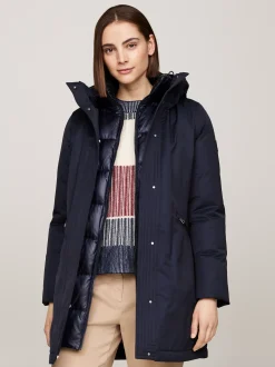 Kurtki & Płaszcze*Tommy Hilfiger Ocieplana Parka Z Kapturem DESERT SKY