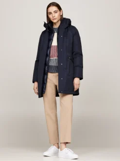 Kurtki & Płaszcze*Tommy Hilfiger Ocieplana Parka Z Kapturem DESERT SKY
