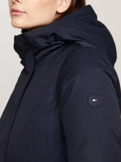 Kurtki & Płaszcze*Tommy Hilfiger Ocieplana Parka Z Kapturem DESERT SKY