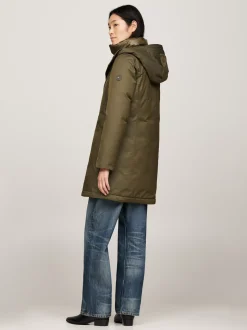 Kurtki & Płaszcze*Tommy Hilfiger Ocieplana Parka Z Kapturem ARMY GREEN