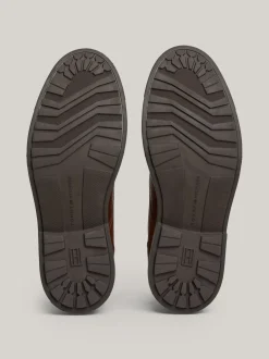 Buty Sznurowane|Buty*Tommy Hilfiger Ocieplane Botki Z Groszkowanej Skóry WINTER COGNAC