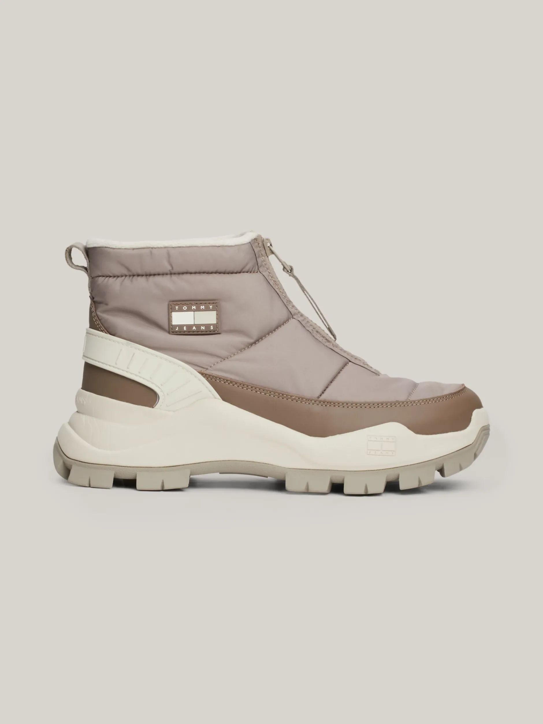 Sznurowane Botki|Botki*Tommy Hilfiger Ocieplane śniegowce Z Zapięciem Na Zamek DUSKY TAUPE