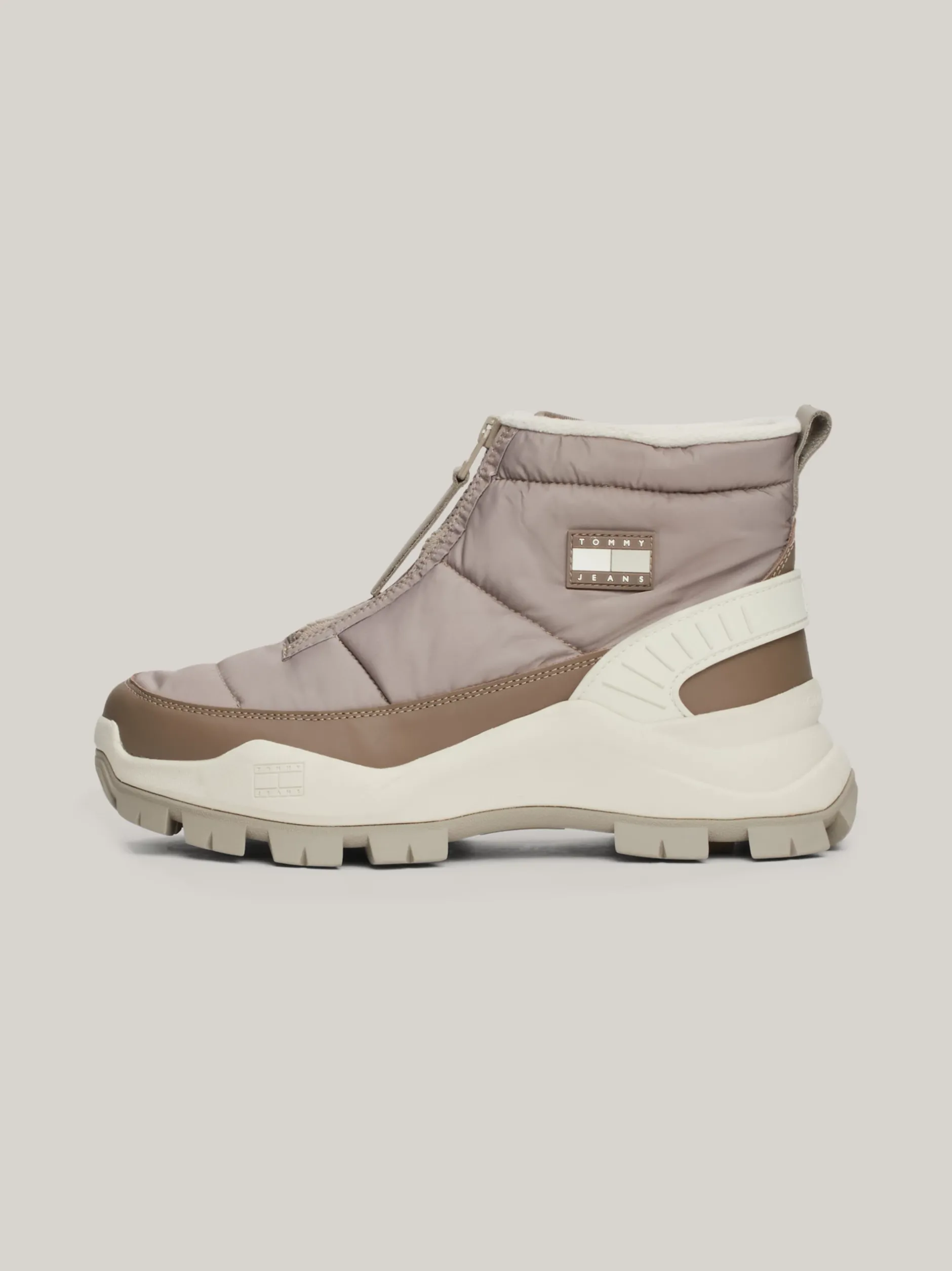 Sznurowane Botki|Botki*Tommy Hilfiger Ocieplane śniegowce Z Zapięciem Na Zamek DUSKY TAUPE